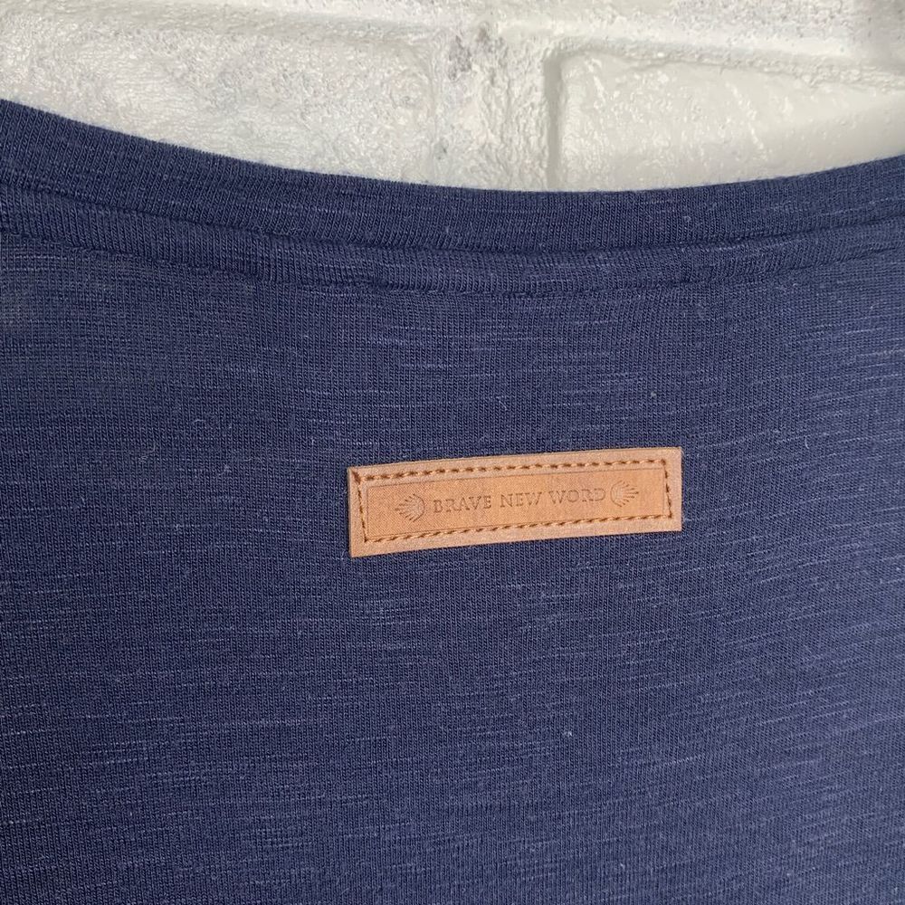 Naketano Drop Shoulder Blue Long Sleeve Top size XS - Picture 7 of 8